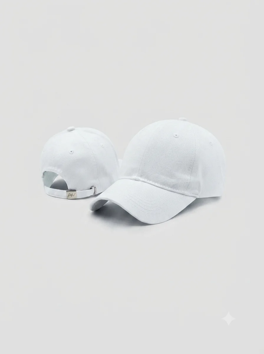 Plain White Cap - Image 3