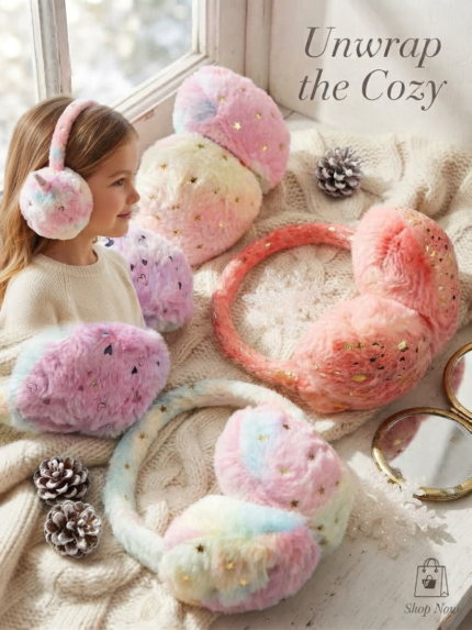 Girls Multi Colour Earmuffs